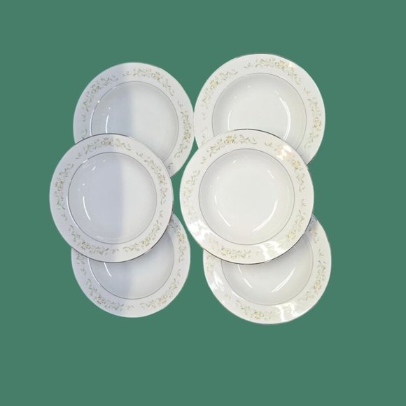 Sango China Japan debutante 3688 Rim Soup Bowl set of 6 dinnerware - Picture 2 of 10